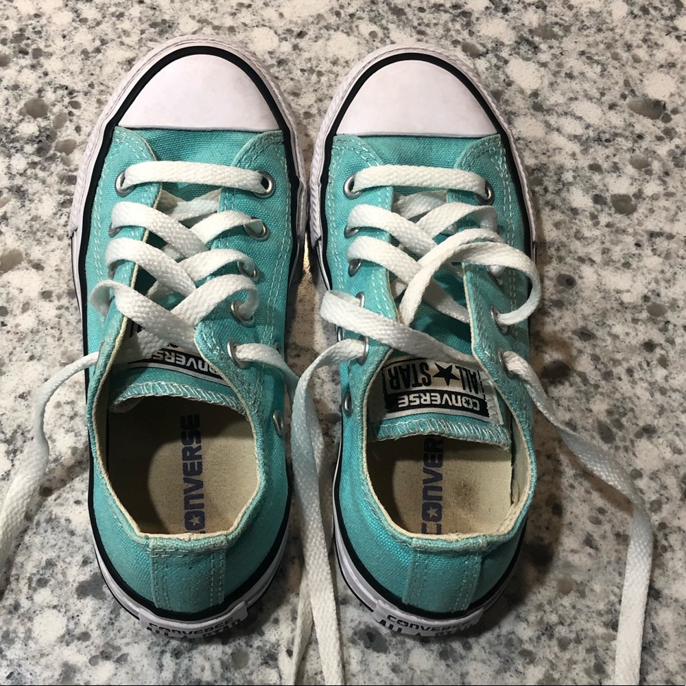 Size 12 teal converse! Great condition